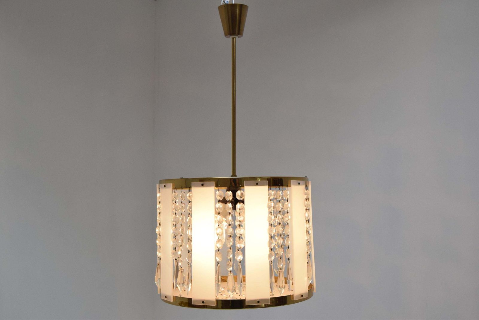 Mid Century Chandelier By Jablonecke Sklarny Novy Bydzov, 1970’s. photo buy