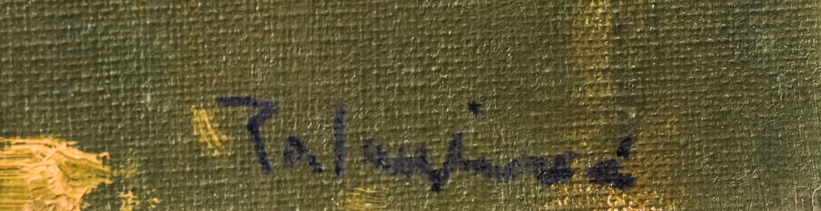 1153.0 Joan Ramon Palau Junca – Impressionistisch Schilderij Met Rivier En Chalets photo