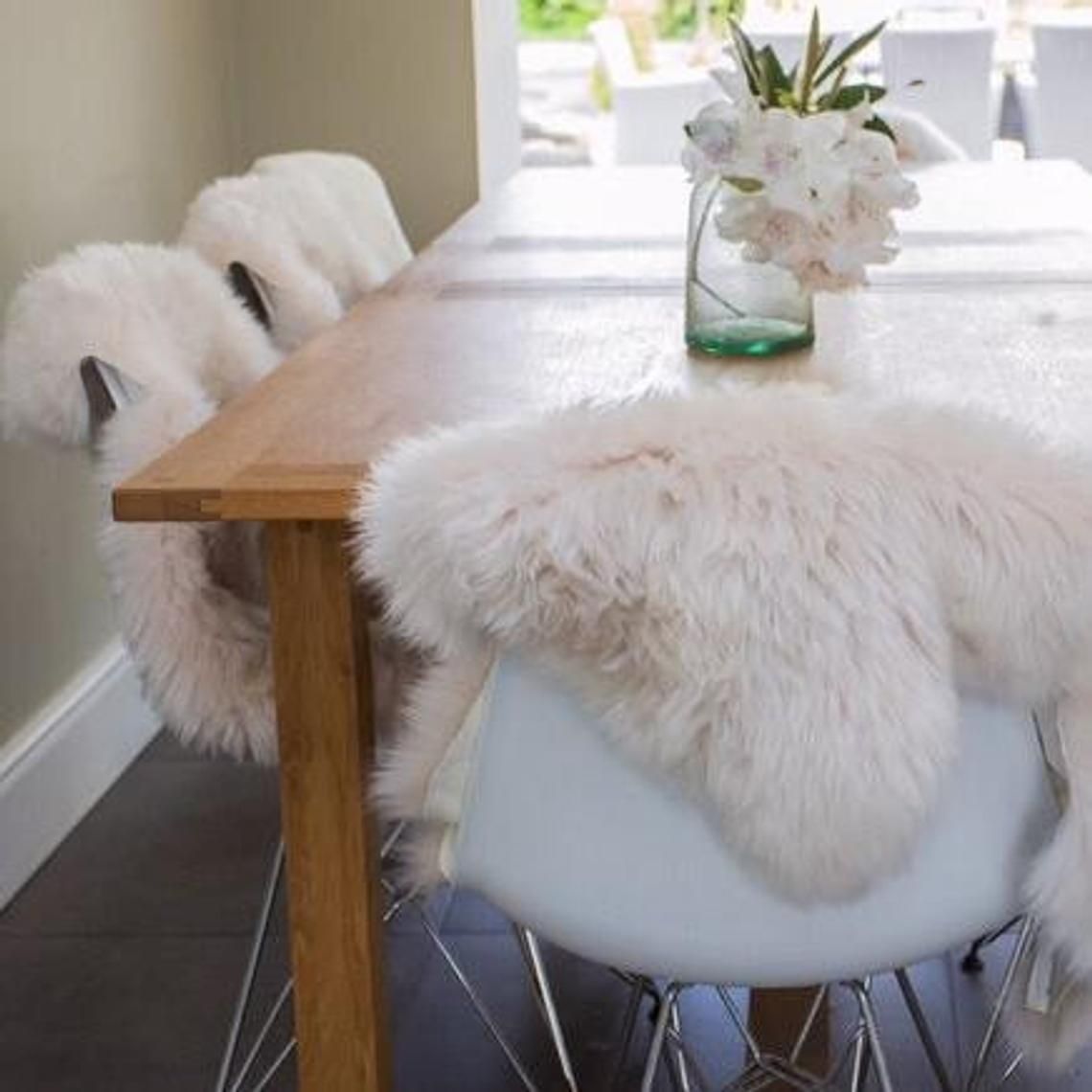 Outdoor Dining Garden Furniture Accessory Sheepskin Rugs For Garden Seating, Set Of 6 photo for sale