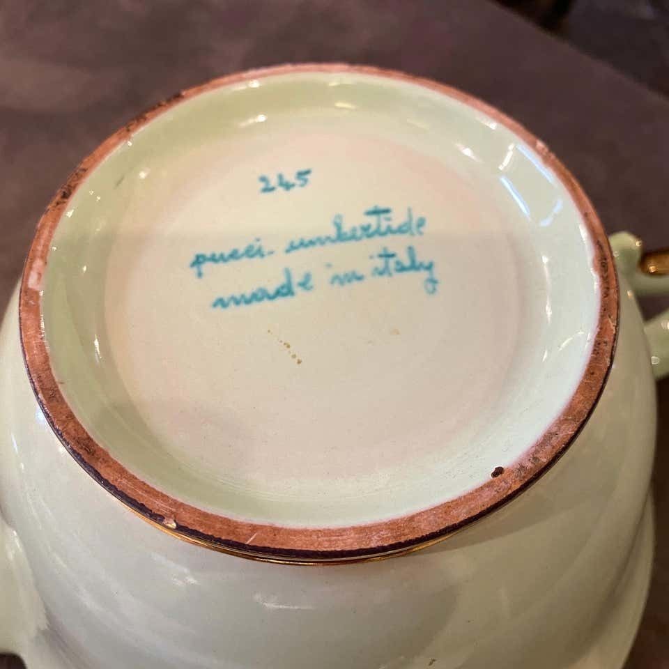 1960s Mid Century Modern Ceramic Tea Pot By Pucci Umbertide photo vintage