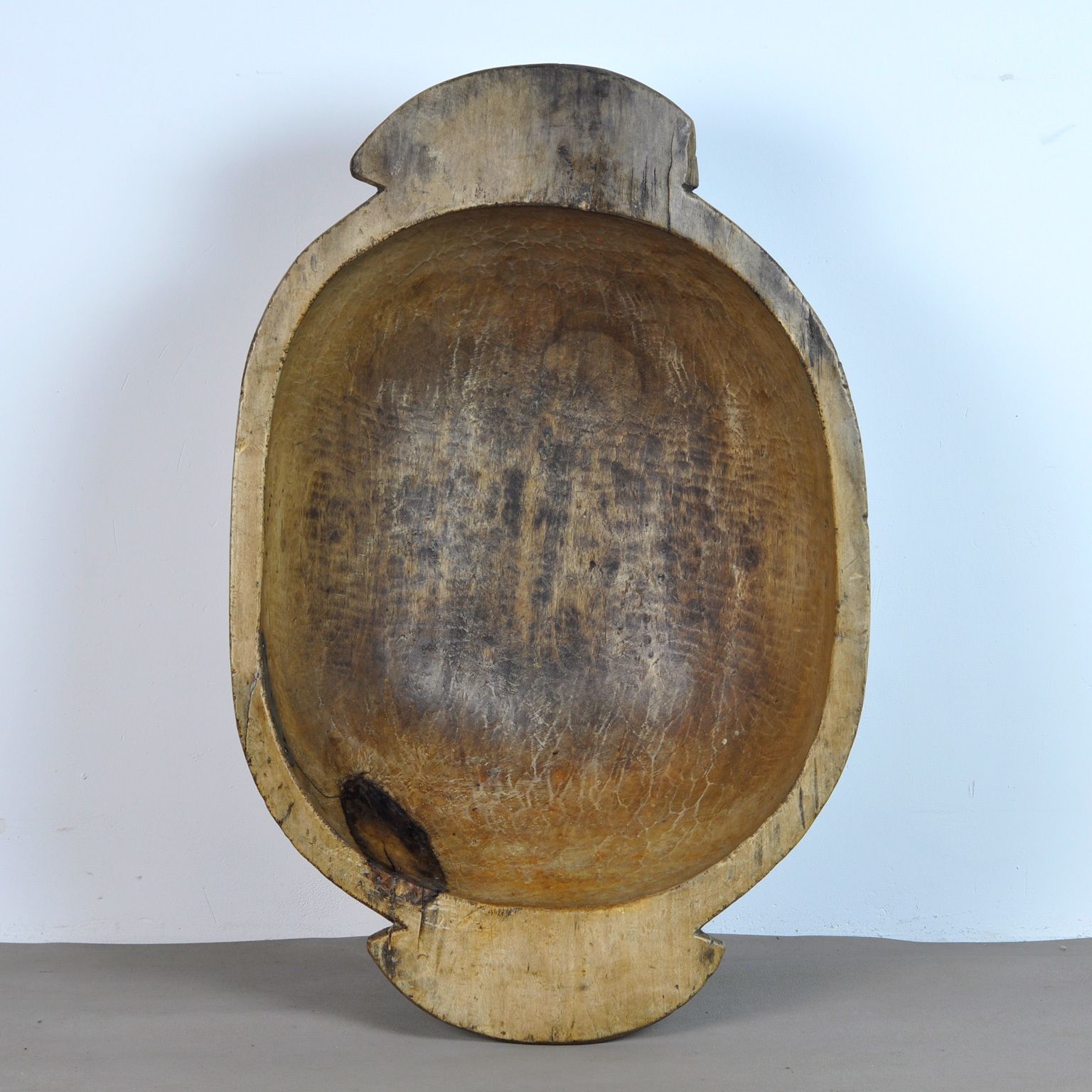 Handmade Hungarian Wooden Dough Bowl, Early 1900s photo for sale
