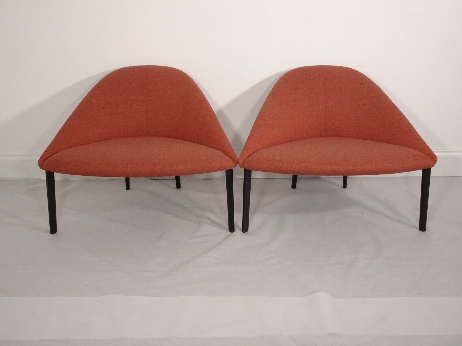 Furniture Immaculate Pair Of Arper Colina 4 Legged Lounge Chairs In Camira Fabric photo