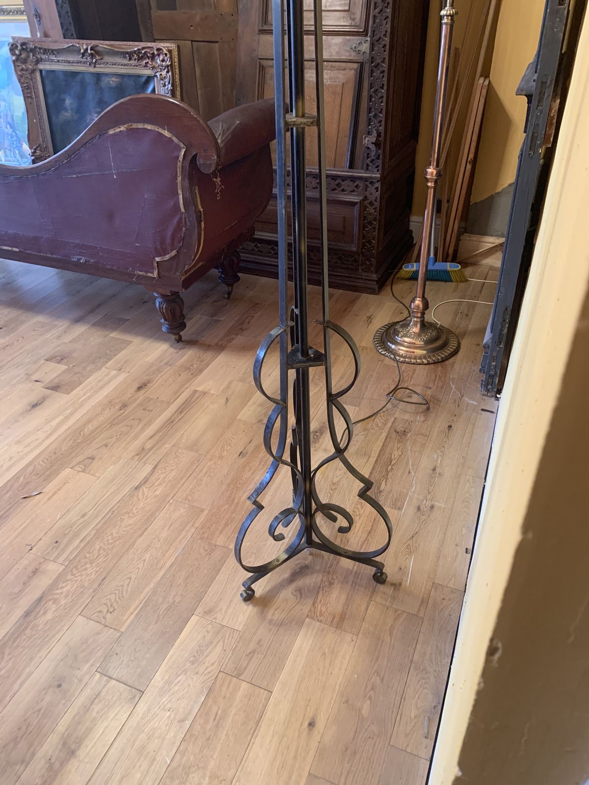Hand Forged Arts And Crafts Floor Lamp photo for sale