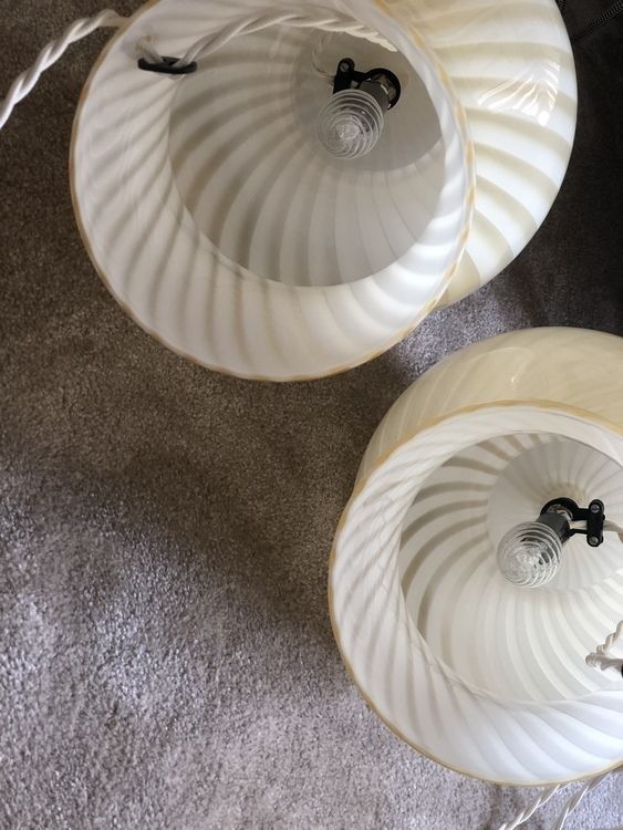 Large Murano Glass Yellow Swirl Table Lamp 1960s photo buy