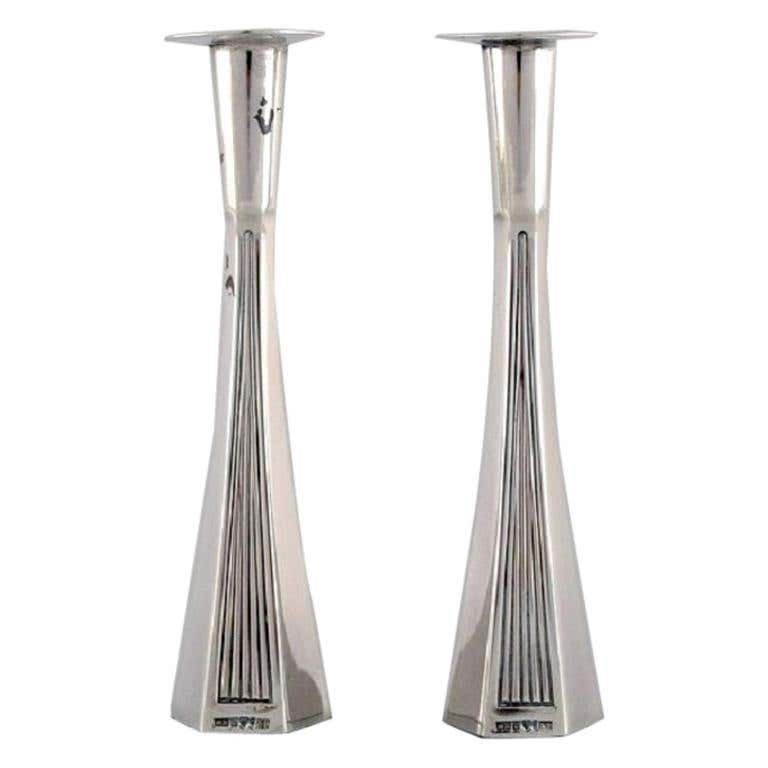 Wiwen Nilsson Lund, Sweden, A Pair Of Modernist Candlesticks photo furniture