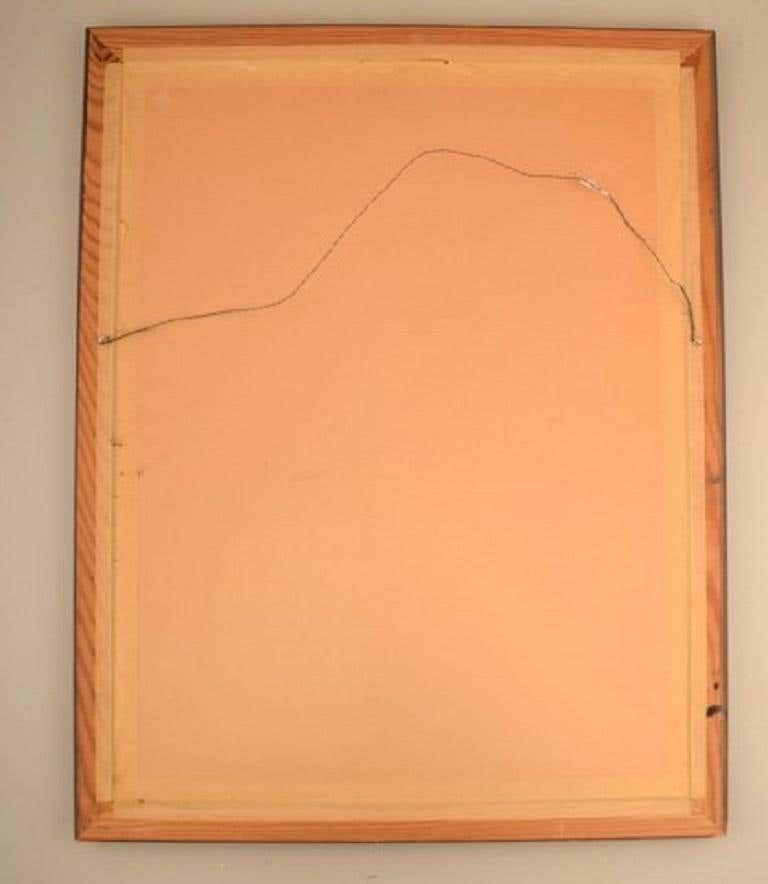 Dorlen Court, Mixed Media On Paper, Cubist Portrait Of A Woman, Dated 1971 photo vinterior