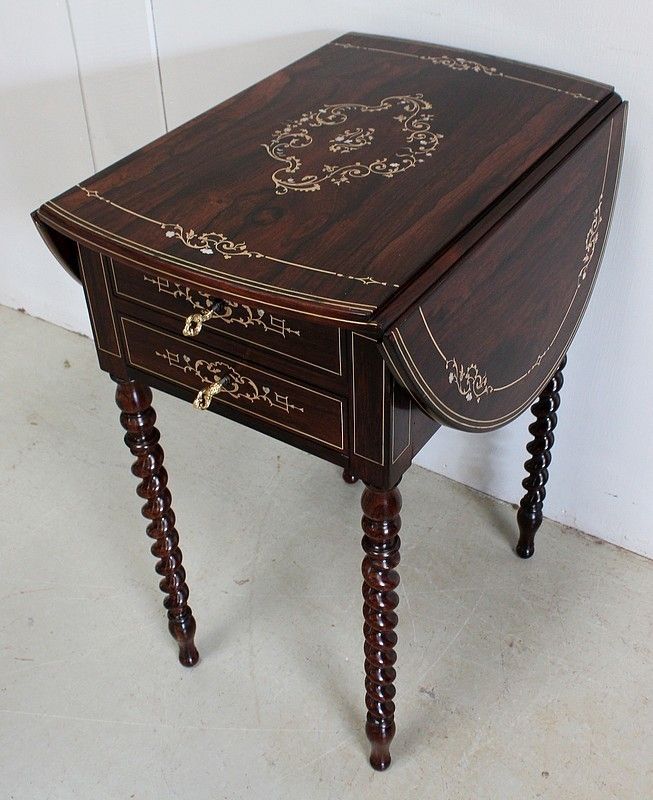 Small Table With Shutters, Napoleon III Period Mid 19th Century photo vinterior