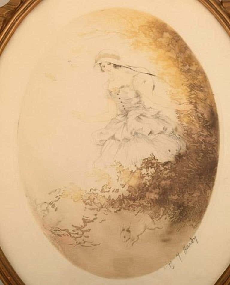 Jean Hardy 'B 1880', France, Lithography On Paper, Young Woman, 1930s photo furniture