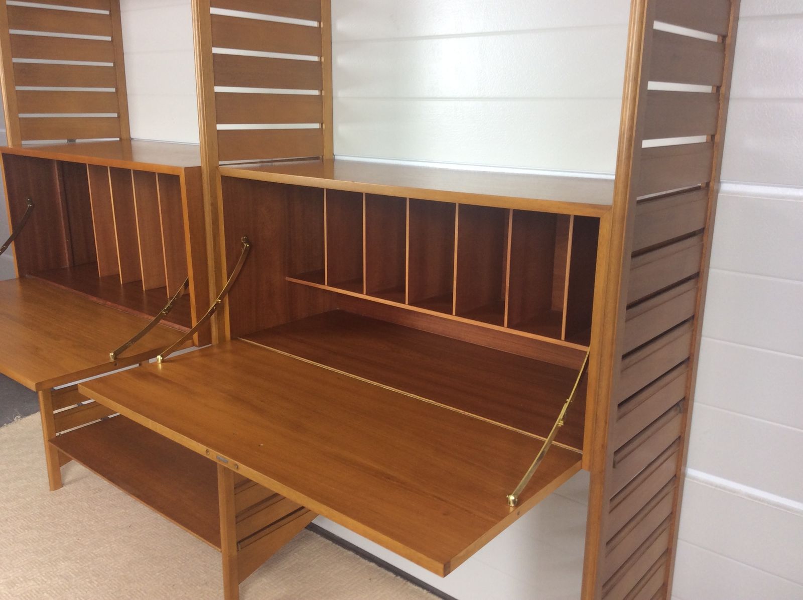 Mid Century Ladderax 2 Bay Modular Lounge Unit By Staples photo vintage