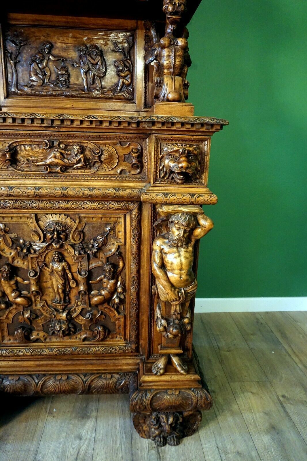 A Rare And Exciting Italian Fantasy Buffet By Renowned Wood Sculpture Valentino photo furniture