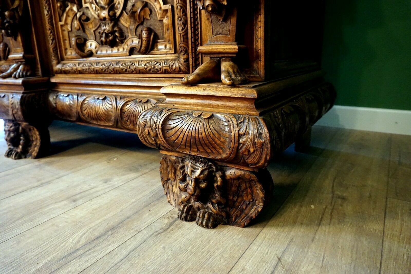 24500.0 A Rare And Exciting Italian Fantasy Buffet By Renowned Wood Sculpture Valentino photo