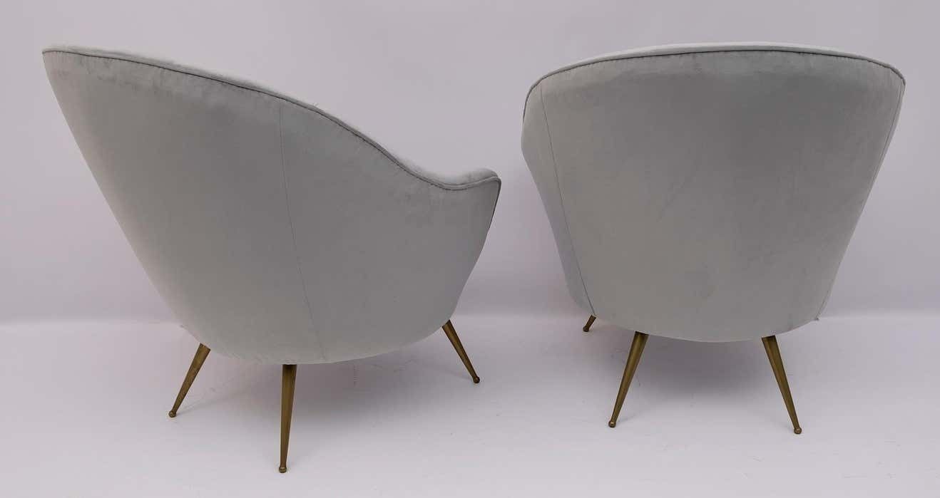 Furniture Federico Munari Mid Century Modern Italian Curved Sofa And Two Armchairs, 1950s photo