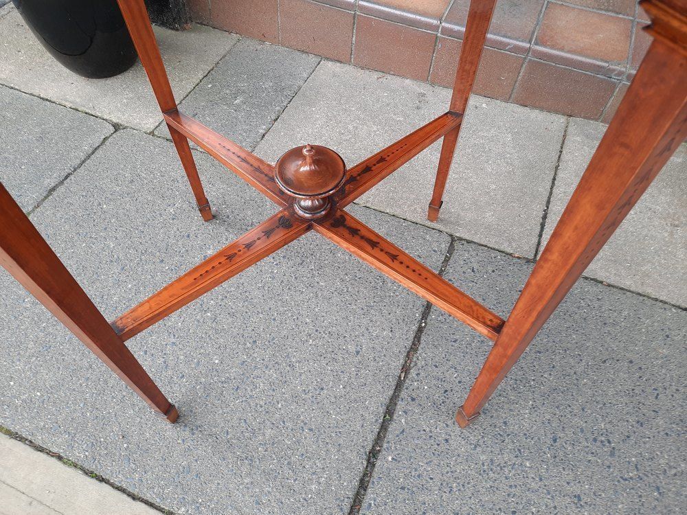 Edwardian Painted Satinwood Oval Occasional Table photo vinterior
