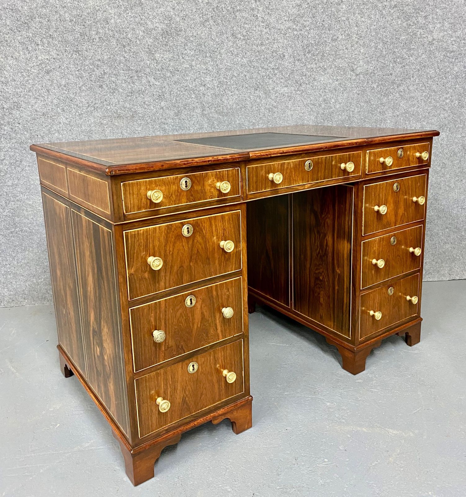 Small Regency Partners Desk, 1800s photo for sale