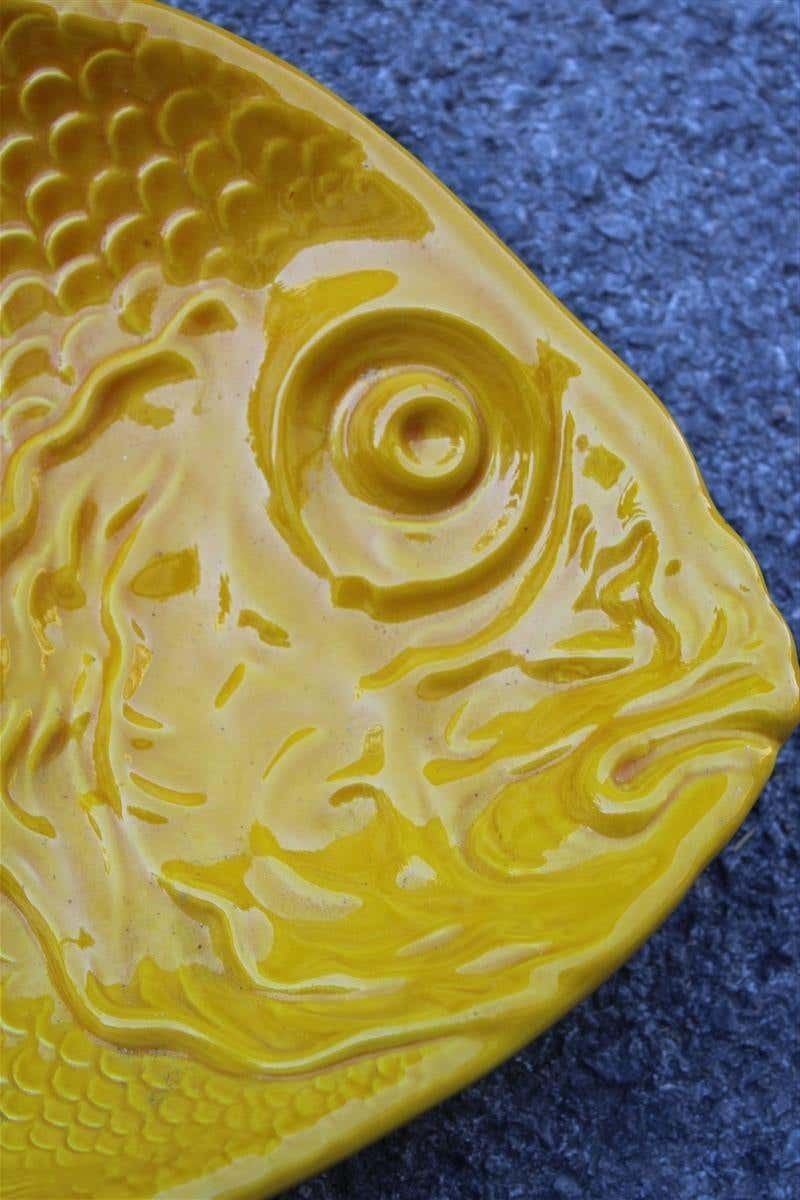 Large Ceramic Plate In The Shape Of A Yellow Fish, Italy, 1970 photo furniture