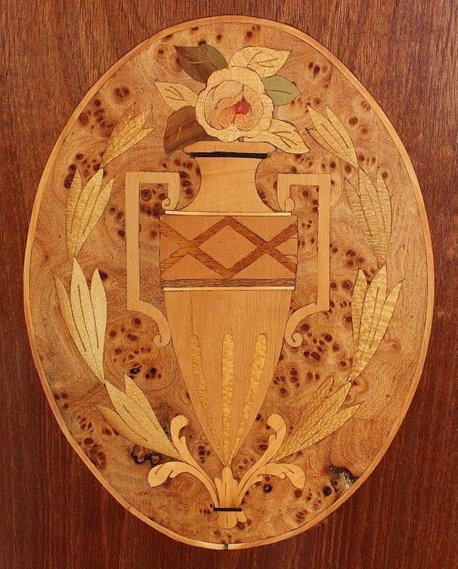 3213.6 Mahogany And Precious Wood Cabinet, Art Nouveau Period, Early 20th Century photo