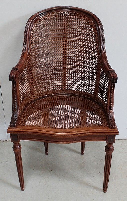 Suite Of Mahogany Armchairs, Louis XVI Style Early 20th Century photo for sale