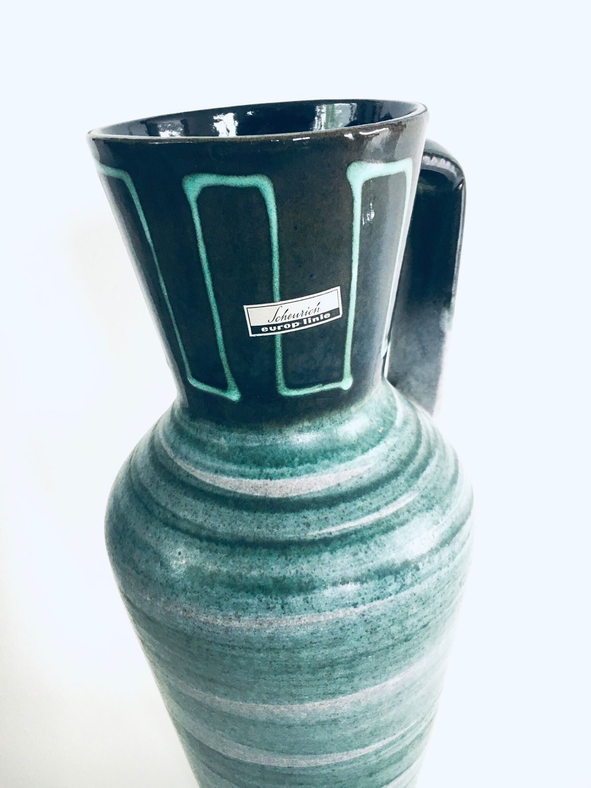 Midcentury Modern Studio Pottery Vase Set By Scheurich, West Germany 1960s photo Home Decor