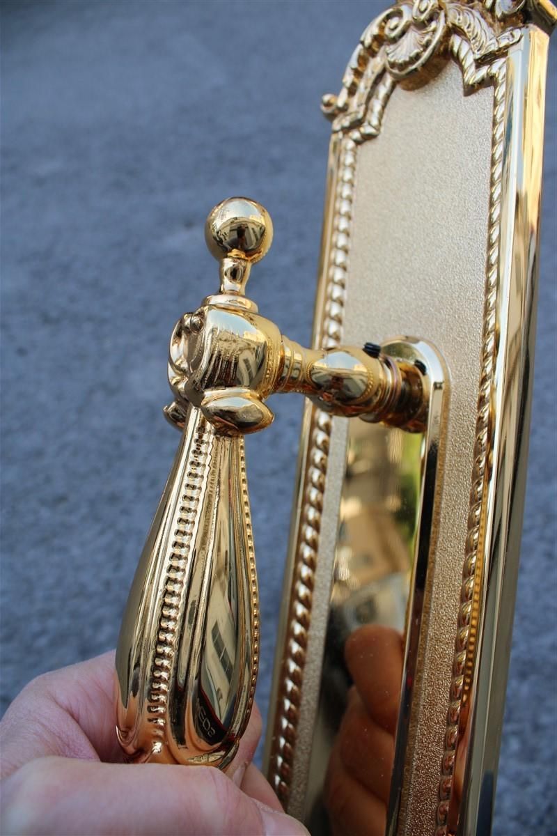 photo furniture Decorative Large Door Handle In Plated Brass 24 Kt Gold Italy 1970 Very Classic