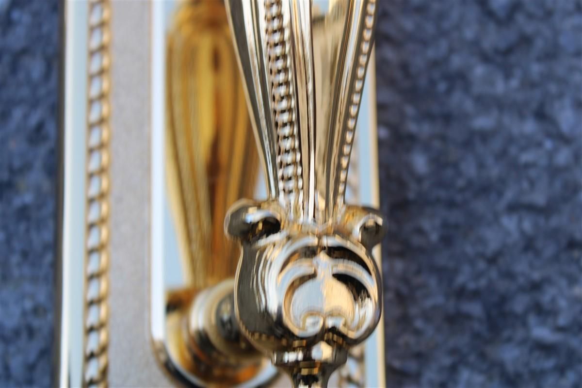 1578.0 Decorative Large Door Handle In Plated Brass 24 Kt Gold Italy 1970 Very Classic photo