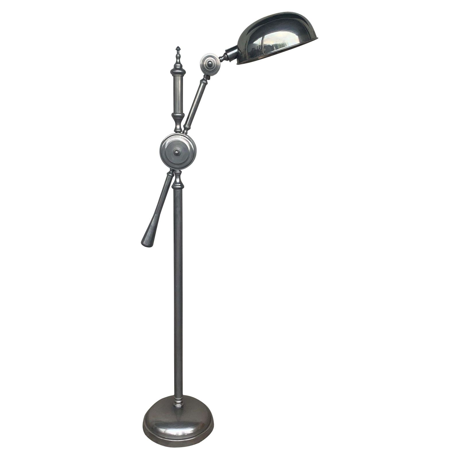 Lampadaire industriel mid-century modern, entièrement réglable