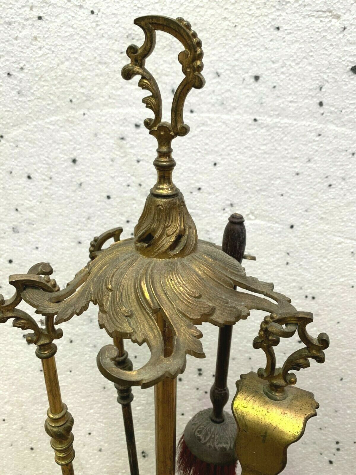 Louis XV Style 20th Century Bronze Fireplace Set photo Home Fixtures