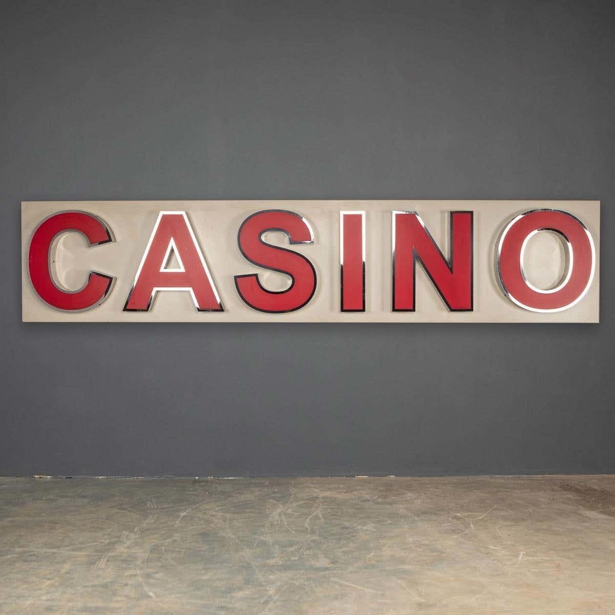 Illuminating Casino Advertising Sign, Circa 1970 photo furniture