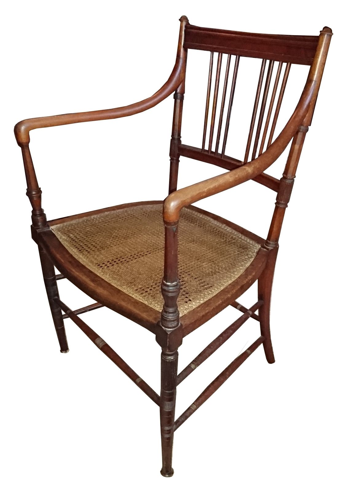 A Fine Late Victorian Aesthetic Movement Armchair In Walnut Attributed To Collinson And Lock