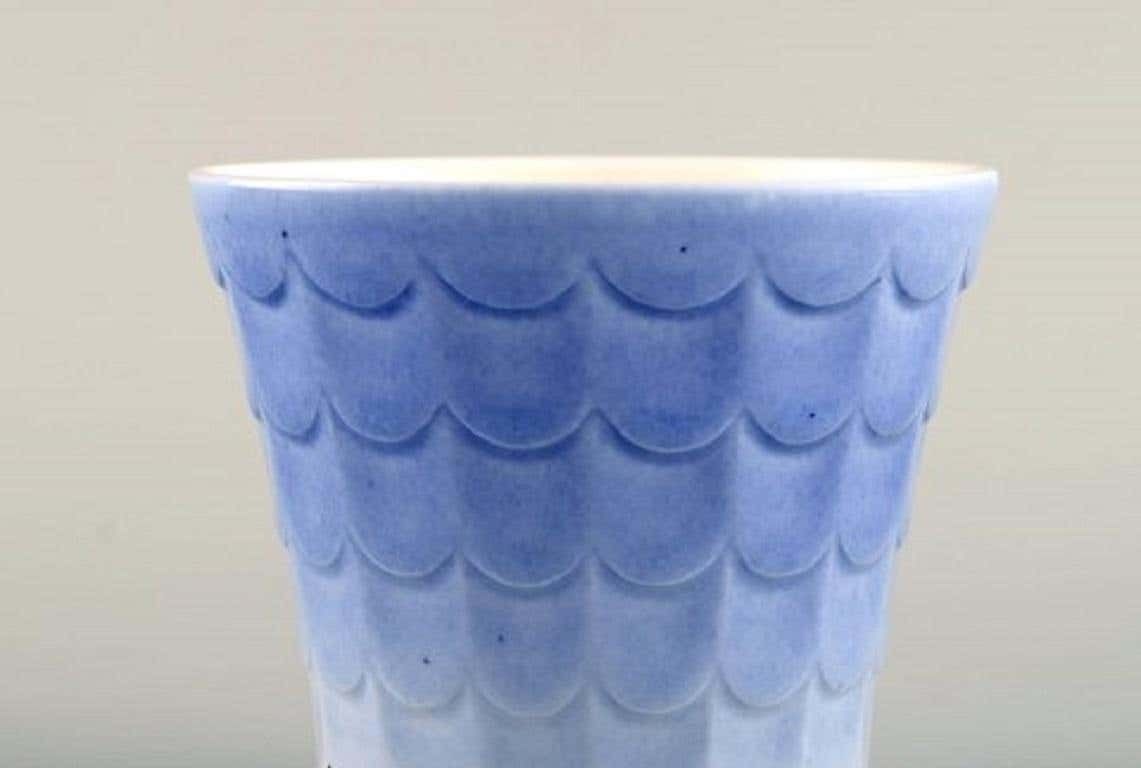 Wilhelm Kåge For Gustavsberg, Six Flower Pot Covers In Porcelain, 1960s photo 347.0