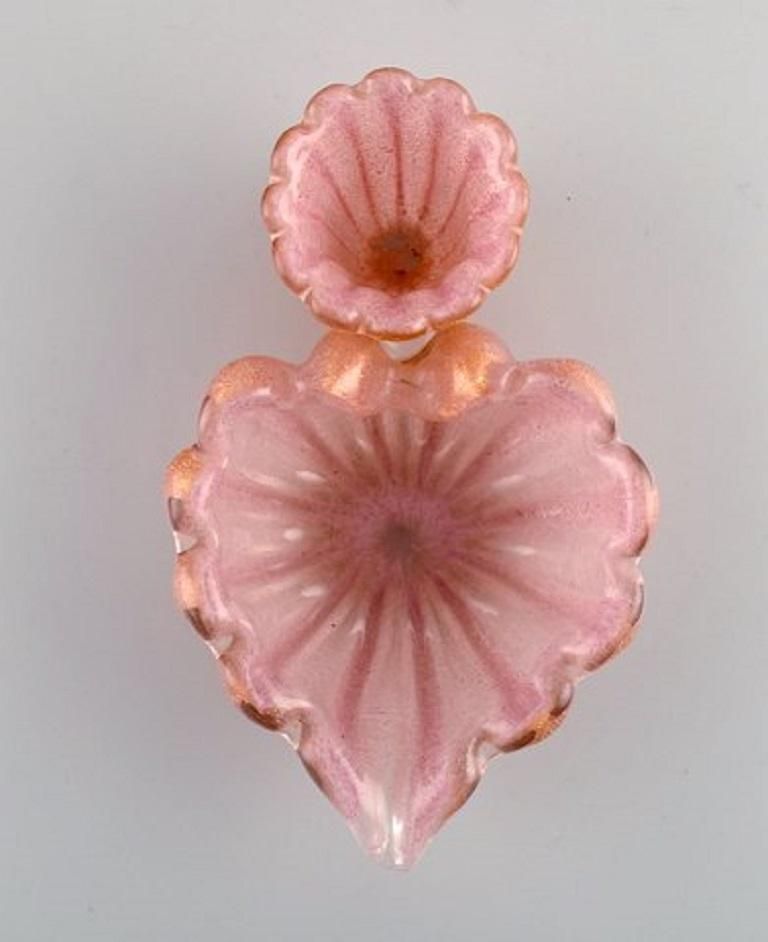 Barovier And Toso, Venice, A Pair Of Organically Shaped Bowls In Pink Art Glass photo 434.0