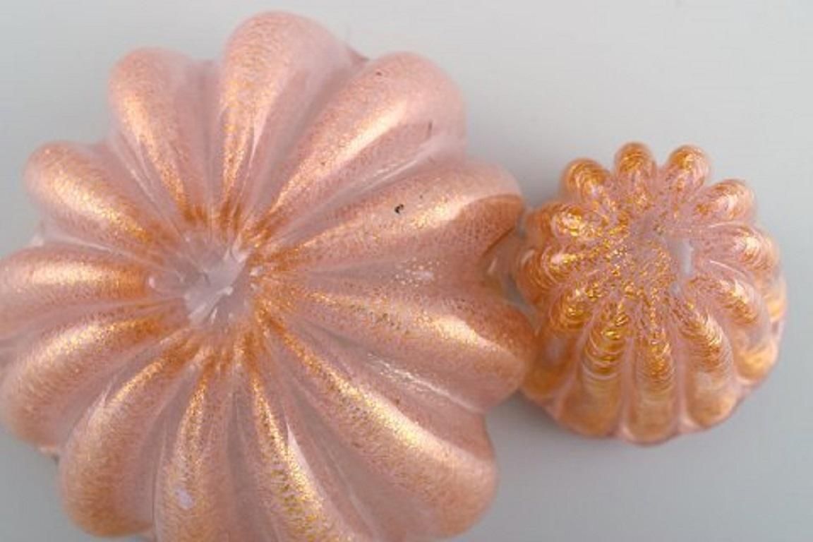Barovier And Toso, Venice, A Pair Of Organically Shaped Bowls In Pink Art Glass photo buy