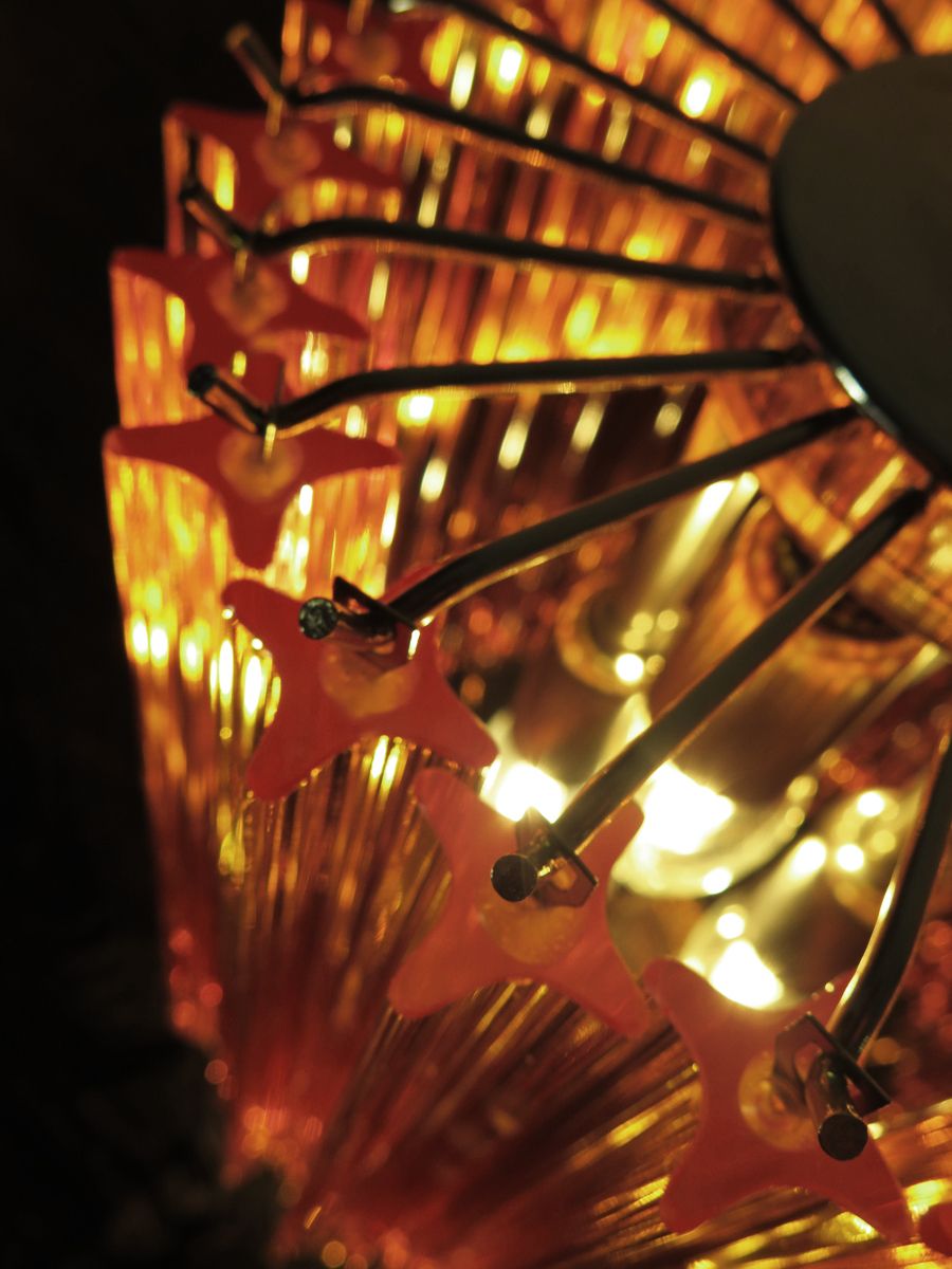 Lighting Amber Quadriedri Table Lamp Venini Style photo