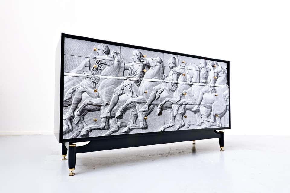 Mid Century Modern Italian Neo Classical Scene Chest Of Drawers photo Furniture
