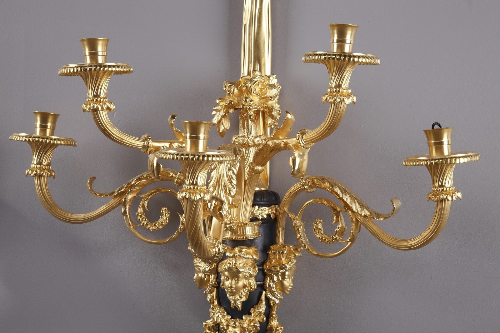 Monumental Louis XVI Style Wall Sconces After Thomire photo buy