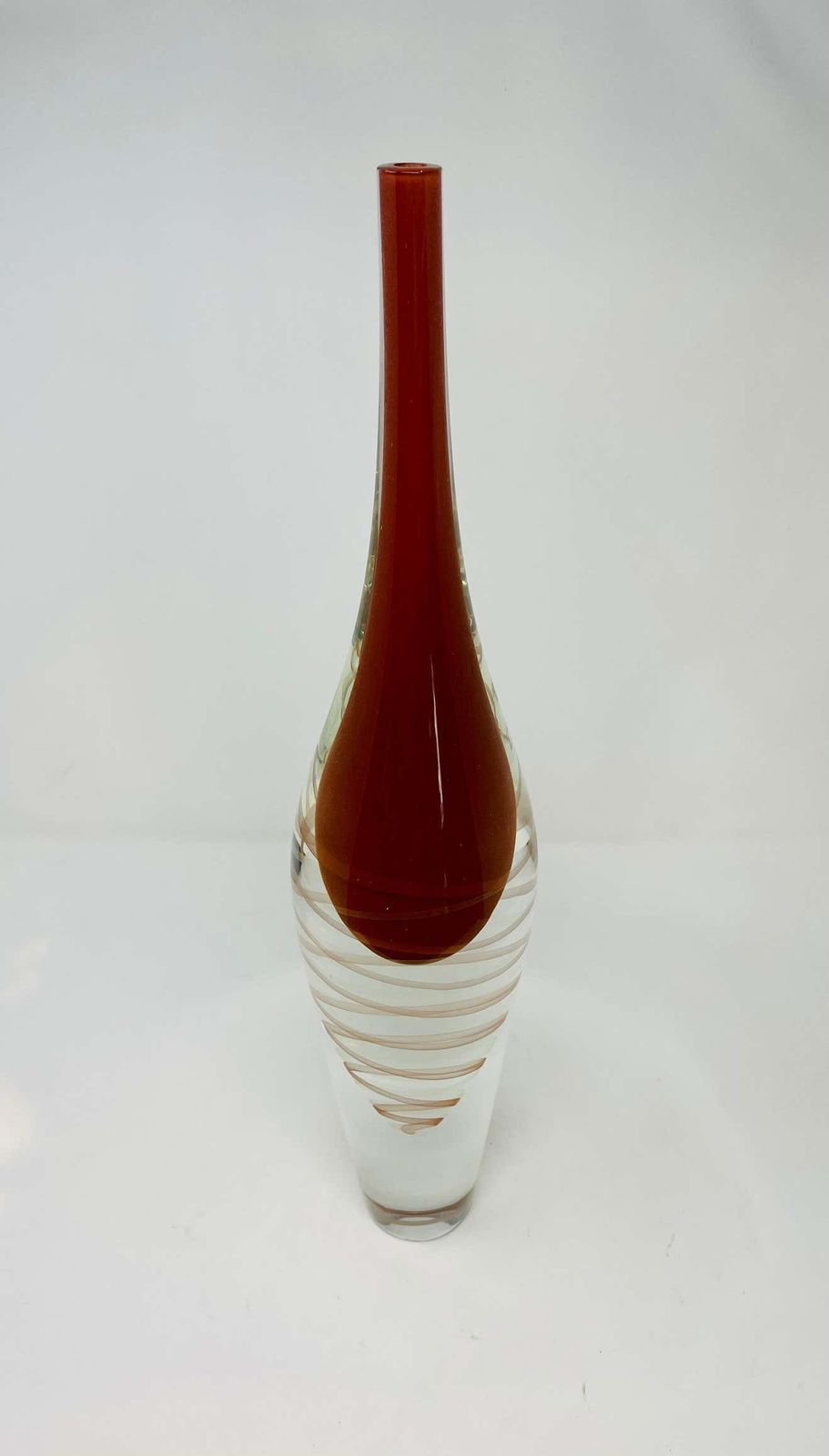 Mid Century Modern Murano Glass Vase By Seguso, Vetri D'arte, 1960s