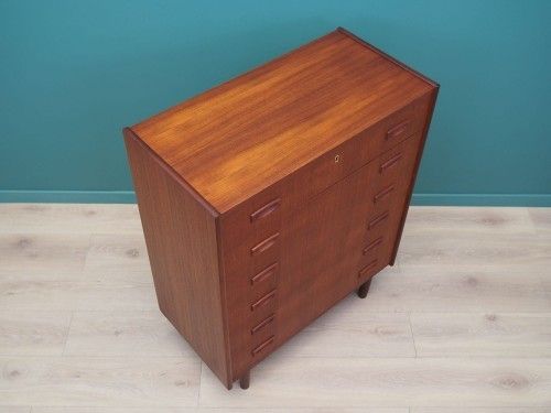 Teakhouten Ladekast, Deens Design, Ca. Jaren 1970, Gemaakt In Denemarken photo vinterior