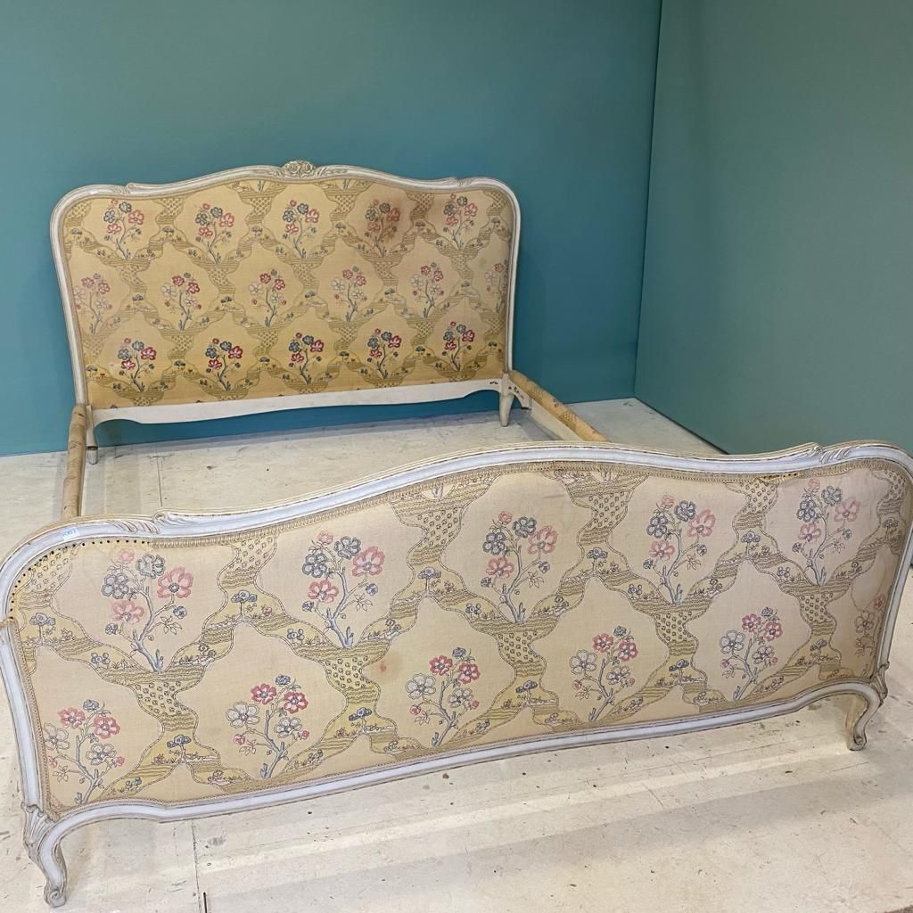 Kingsize 5'6"  French Antique Upholstered Bed   Extra Long