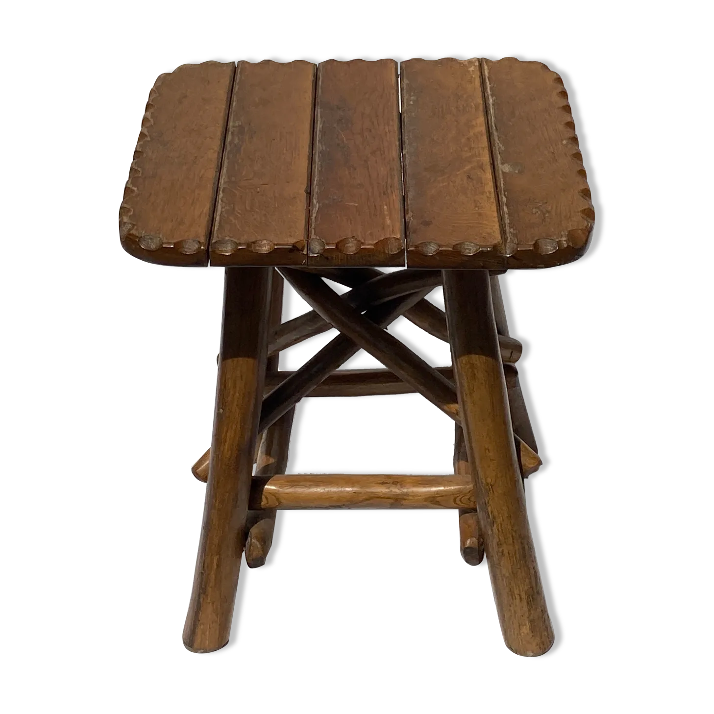 Brutalist Wabi Sabi Organic Tree Stool Or Hocker 1970