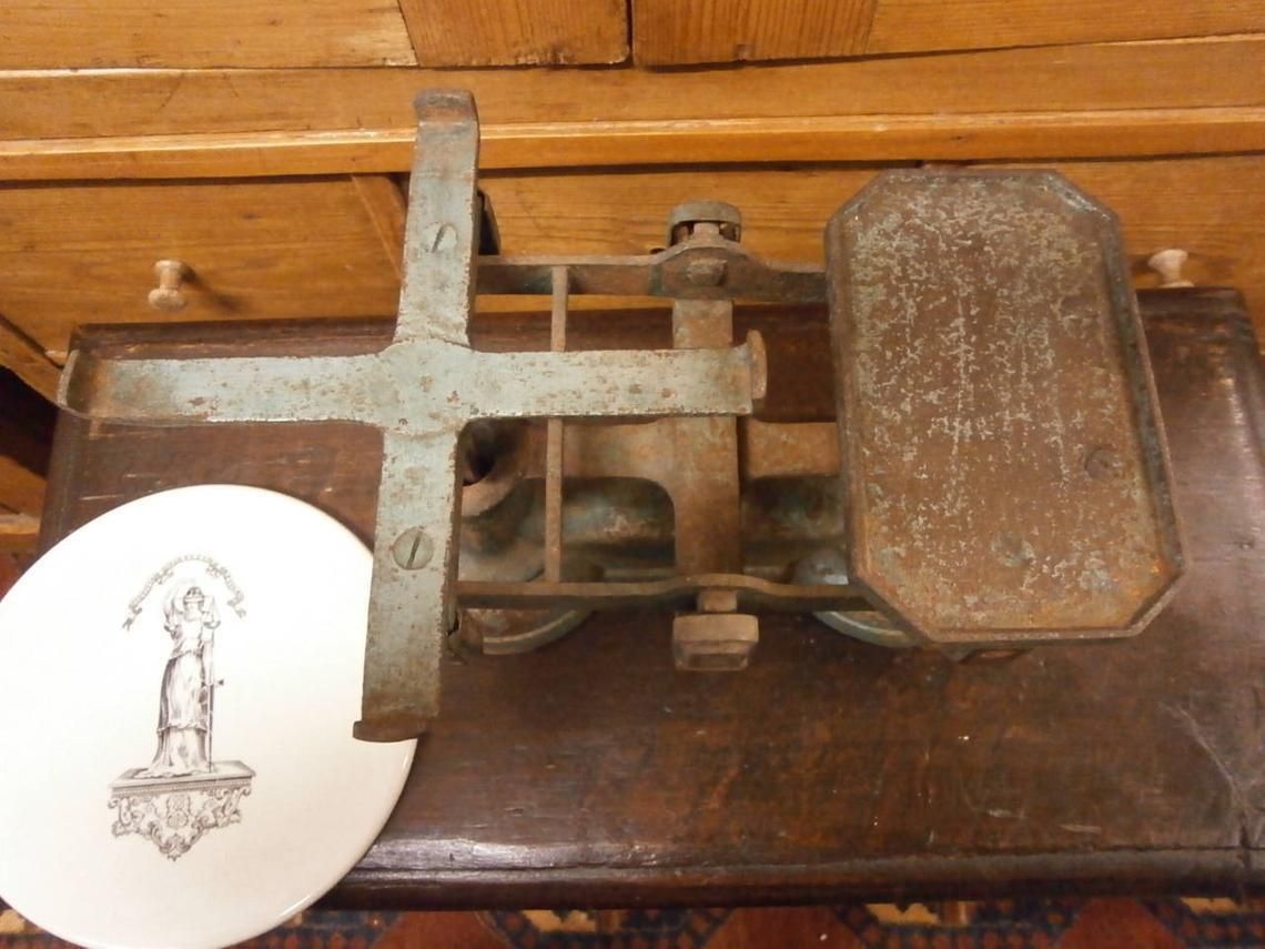 Early 20th Century Grocers Dairy Scales Vintage 1929 photo Home Decor
