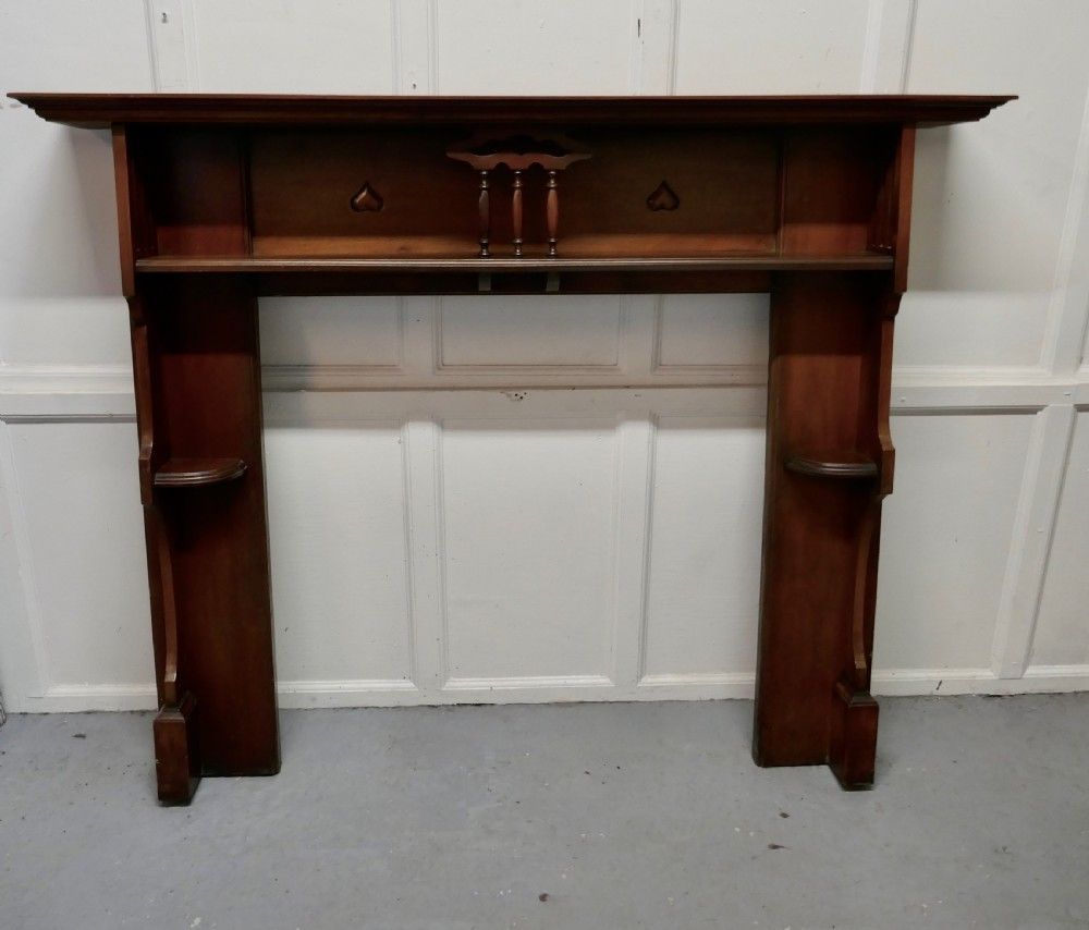 1930s Art Deco Style Mahogany Fireplace