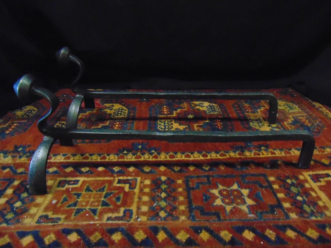 Pair Wrought Iron Andirons / Fire Dogs photo 195.0