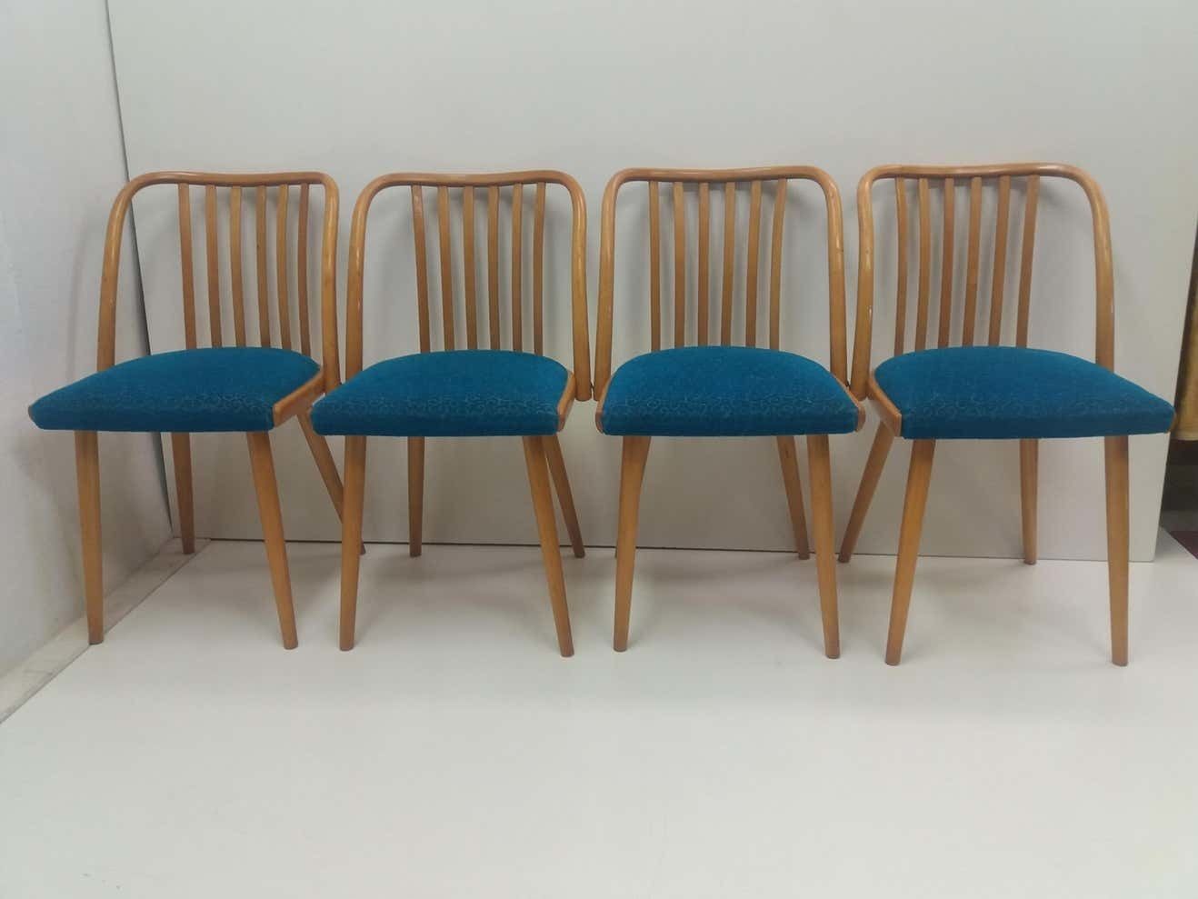 1960 Set Of 4 Design Retro Chair, Antonín šuman For Ton, Czechoslovakia photo furniture