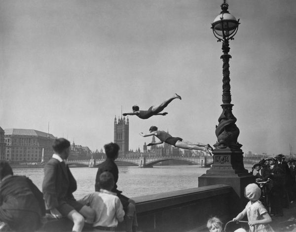 ' Thames Divers ' By H F Davies Resin