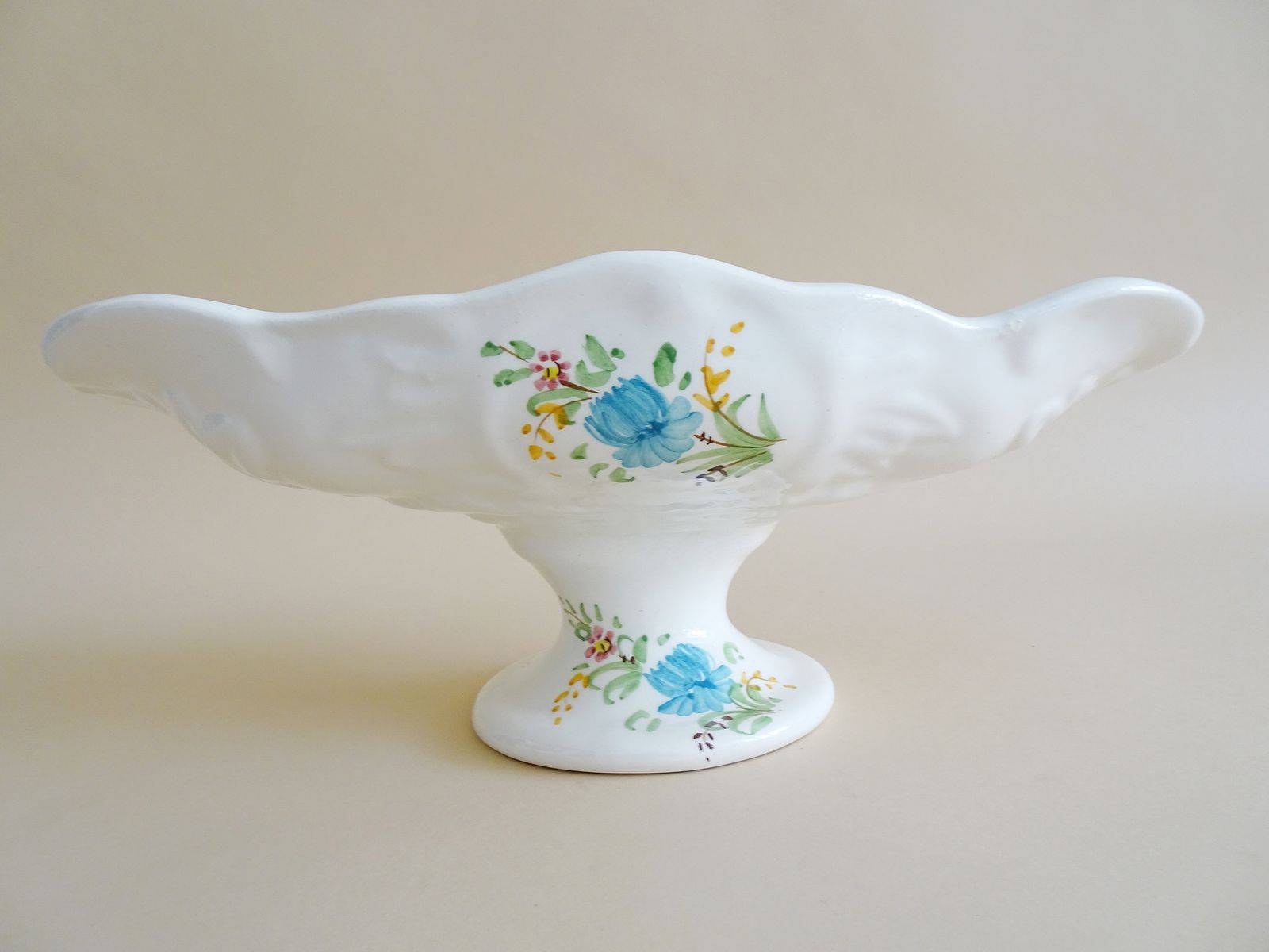 Spanish J. Playà Ceramic Bowl Centerpiece Hand Painted photo for sale