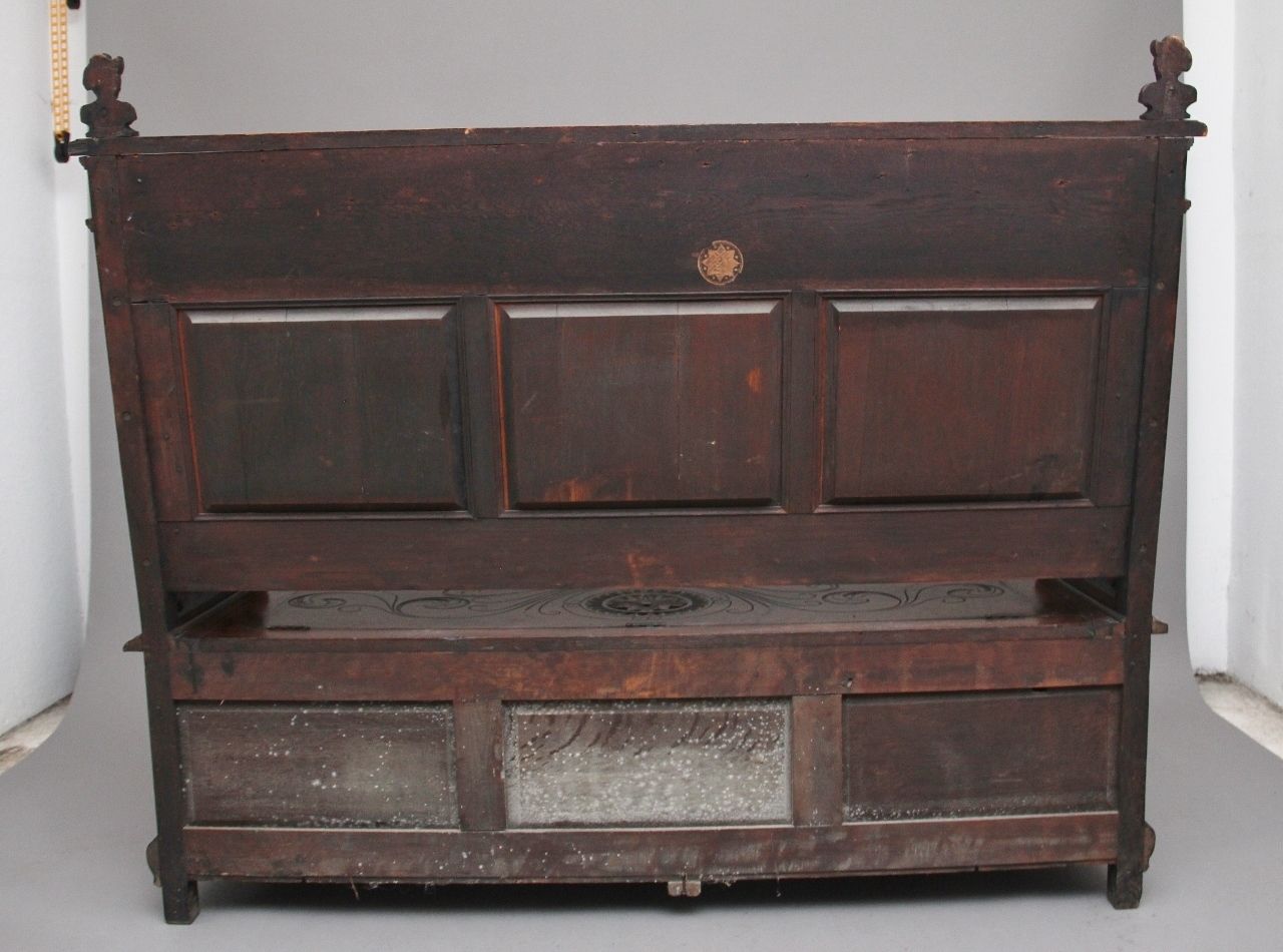 Superb Quality 19th Century Oak Box Settle photo Furniture