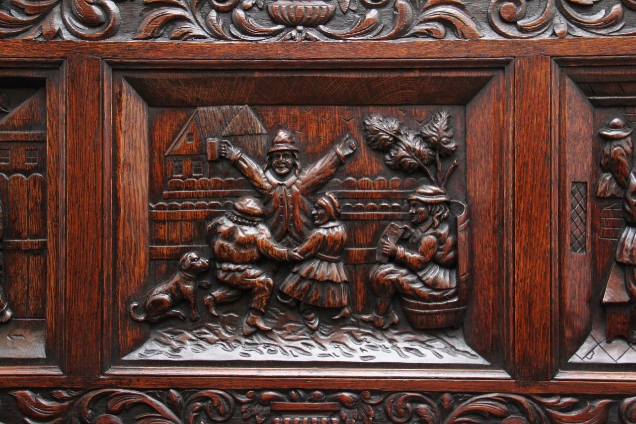 photo vinterior Superb Quality 19th Century Oak Box Settle