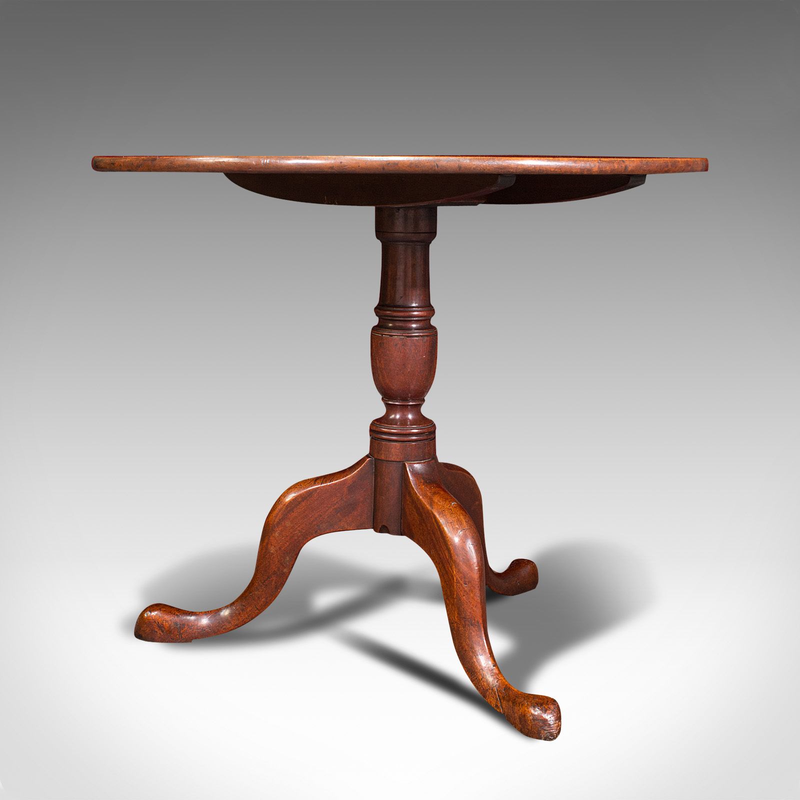 Antique Tilt Top Table, English, Mahogany, Lamp, Wine, Side, C.1770 photo furniture