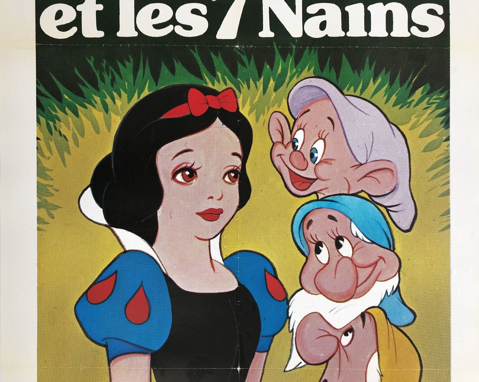 Snow White And The Seven Dwarfs R1983 French Door Panel Film Poster photo buy