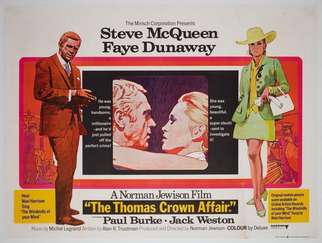 The Thomas Crown Affair 1968 Uk Quad Film Poster, Putzu