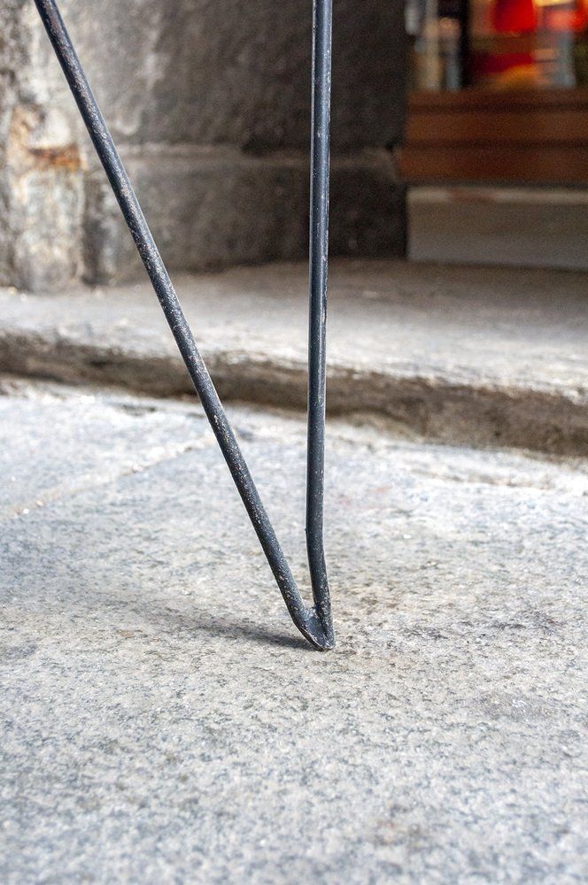Coffee Table In Colored Wood And Metal Legs, Italy, 1950s photo vinterior